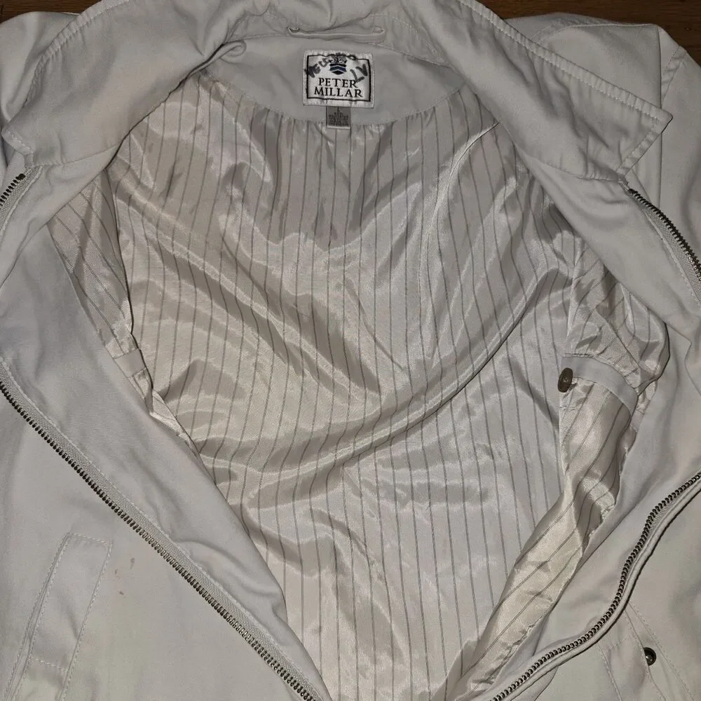 Peter Millar Men's Harrington Bomber Jacket Lightweight Golf Large Black